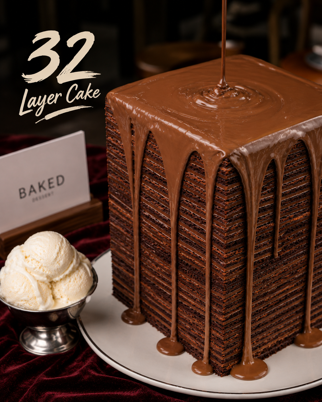 32 layer chocolate cake